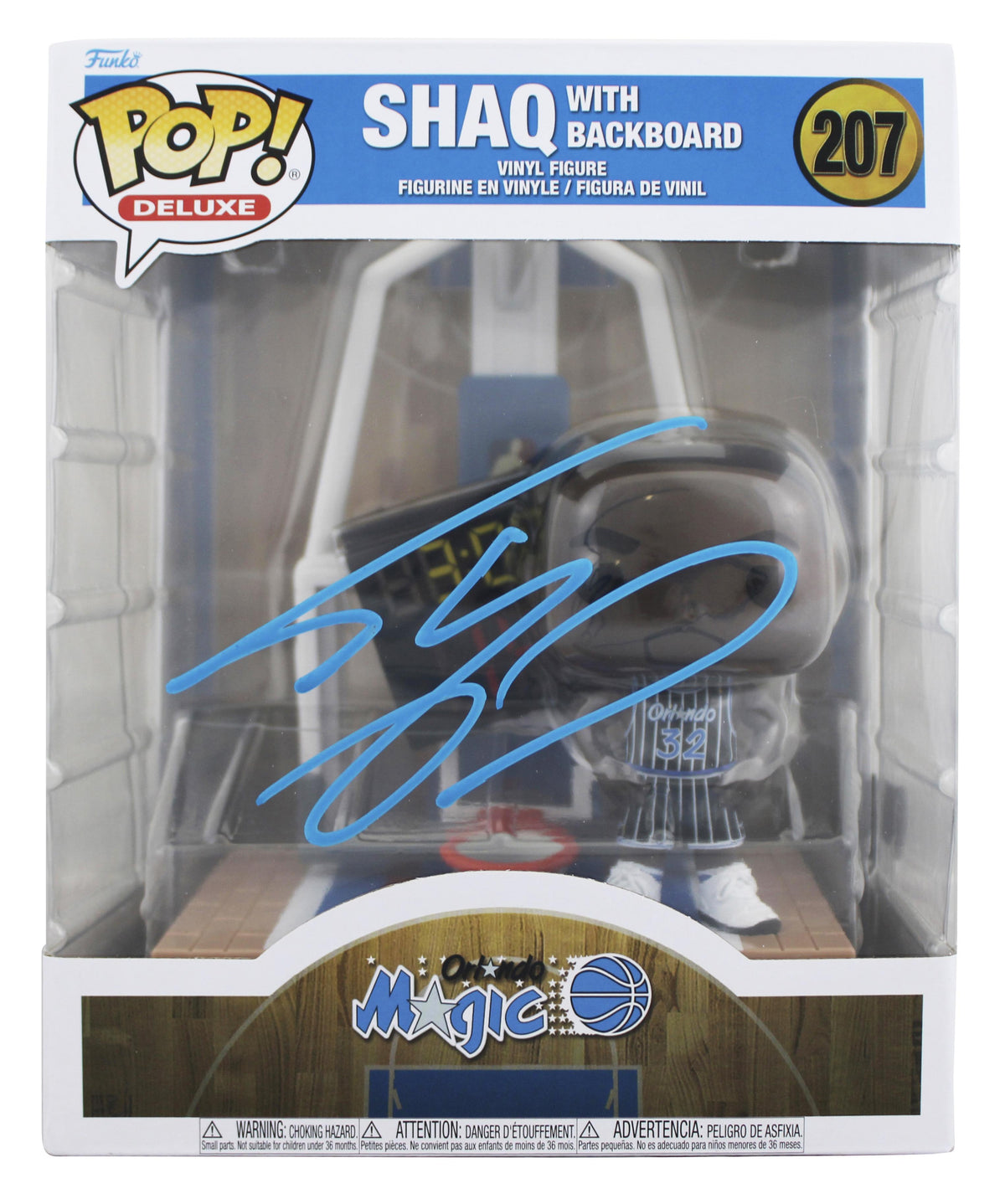 Shaquille O'Neal Signed Magic #207 Shaq With Backboard Funko Pop! Deluxe Vinyl Figure (Beckett)