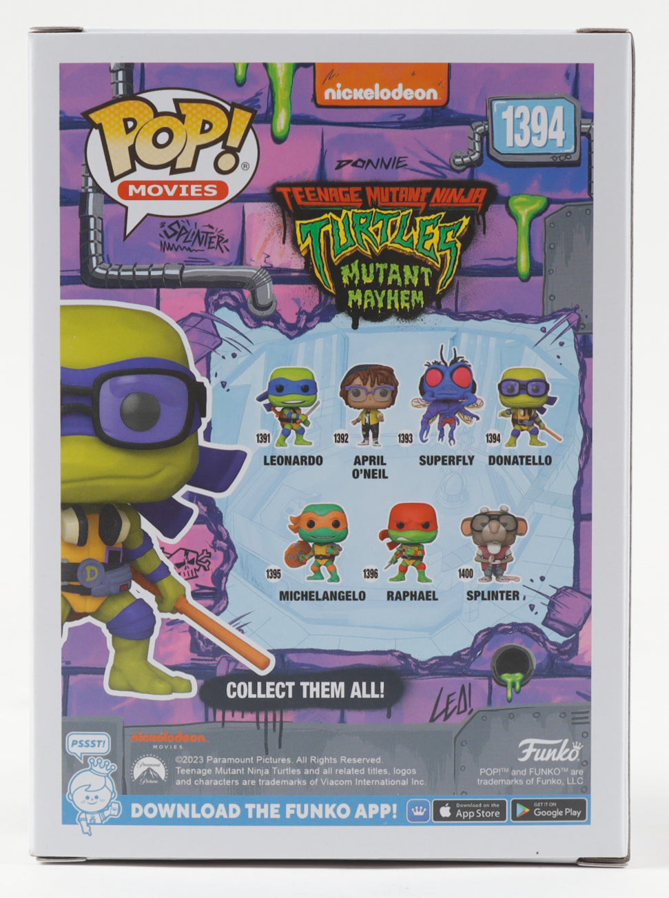 Kevin Eastman Signed "Teenage Mutant Ninja Turtles Mutant Mayhem" #1394 Donatello Funko Pop! (PA)