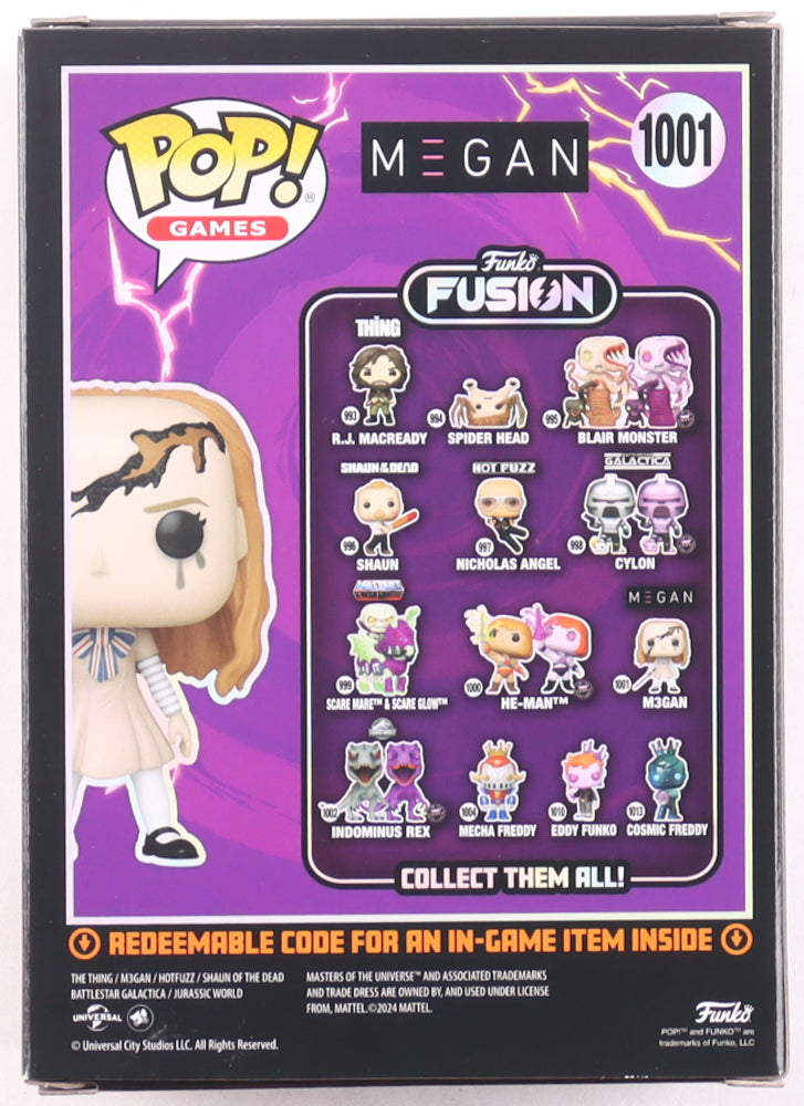 Amie Donald Signed Funko! Fusion #1001 M3gan Funko Pop! Vinyl Figure Inscribed "M3gan" (Beckett)