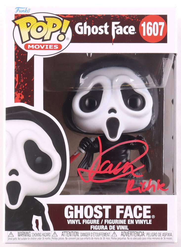Jack Quaid Signed "Ghost Face" #1607 Ghost Face Funko Pop! Vinyl Figure Inscribed "Richie" (JSA)