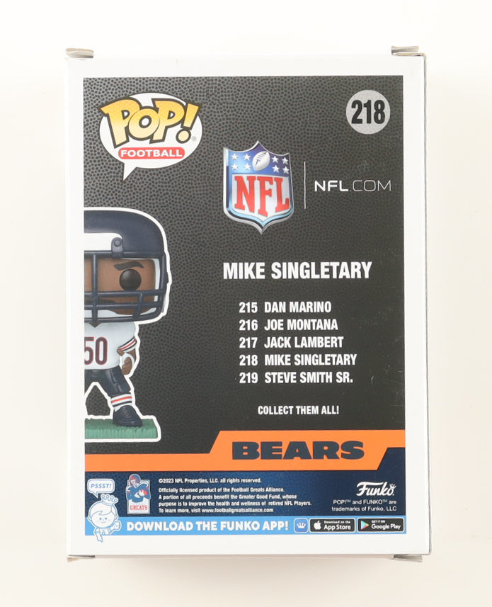 Mike Singletary Signed "Bears" #218 Funko Pop! Vinyl Figure Inscribed "HOF 98" (Beckett)