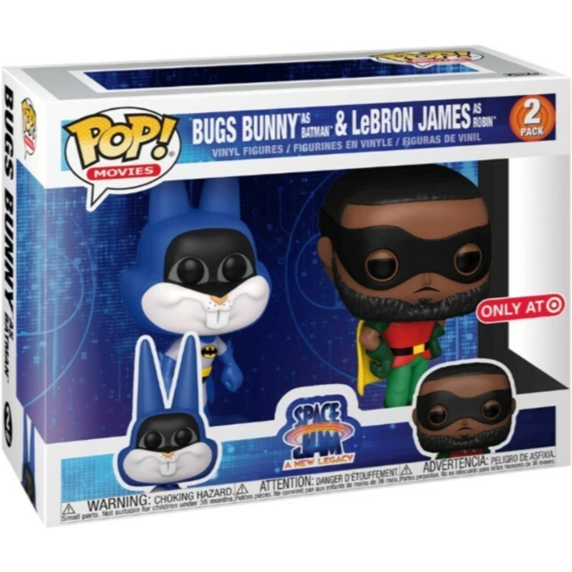 Funko Pop! Space Jam - Bugs Bunny as Batman & LeBron James as Robin 2 Pack