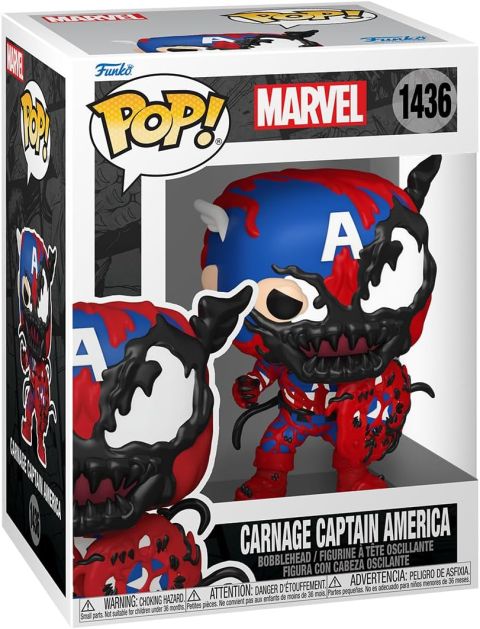 Funko Pop! Marvel Carnageized - Captain America Vinyl Figure #1436