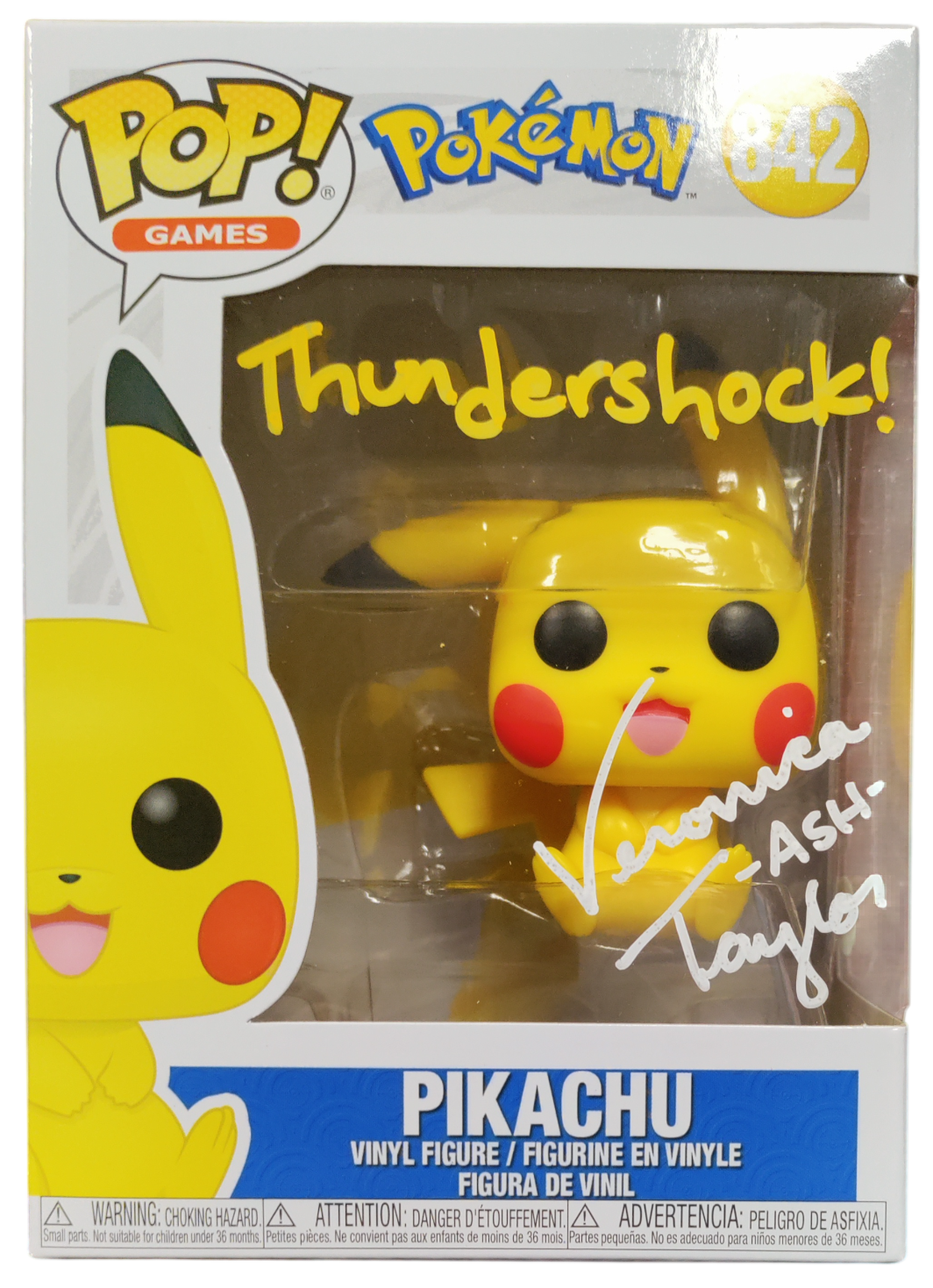 Pikachu Funko POP #842 Signed by Veronica Taylor
