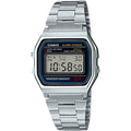 Casio Men Digital Watch with Silver-Toned Dial - A158WA-1