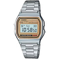 Casio Men Digital Watch with Gold-Toned Dial - A158WEA-9