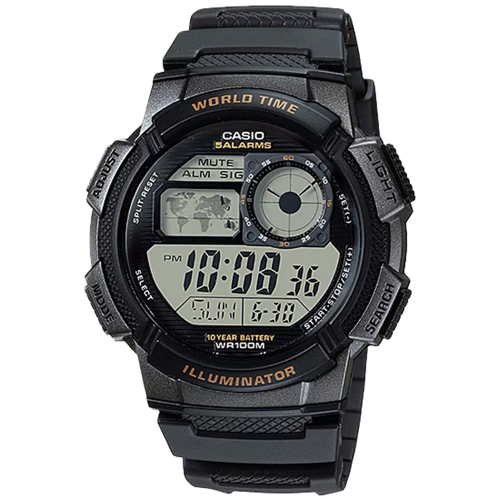 Casio Men Digital Watch with Black Dial - AE-1000W-1AV
