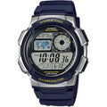 Casio Men World Time Blue Resin Digital Watch - AE-1000W-2A2VCF