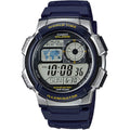 Casio Men World Time Blue Resin Digital Watch - AE-1000W-2AVCF