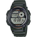 Casio Men Digital Watch with Black and Green Dial  - AE-1000W-3AV
