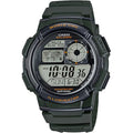 Casio Men World Time Green Resin Digital Watch - AE-1000W-3AVCF