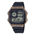 Casio Men Black and Brown Digital Watch - AE-1200WH-5AV