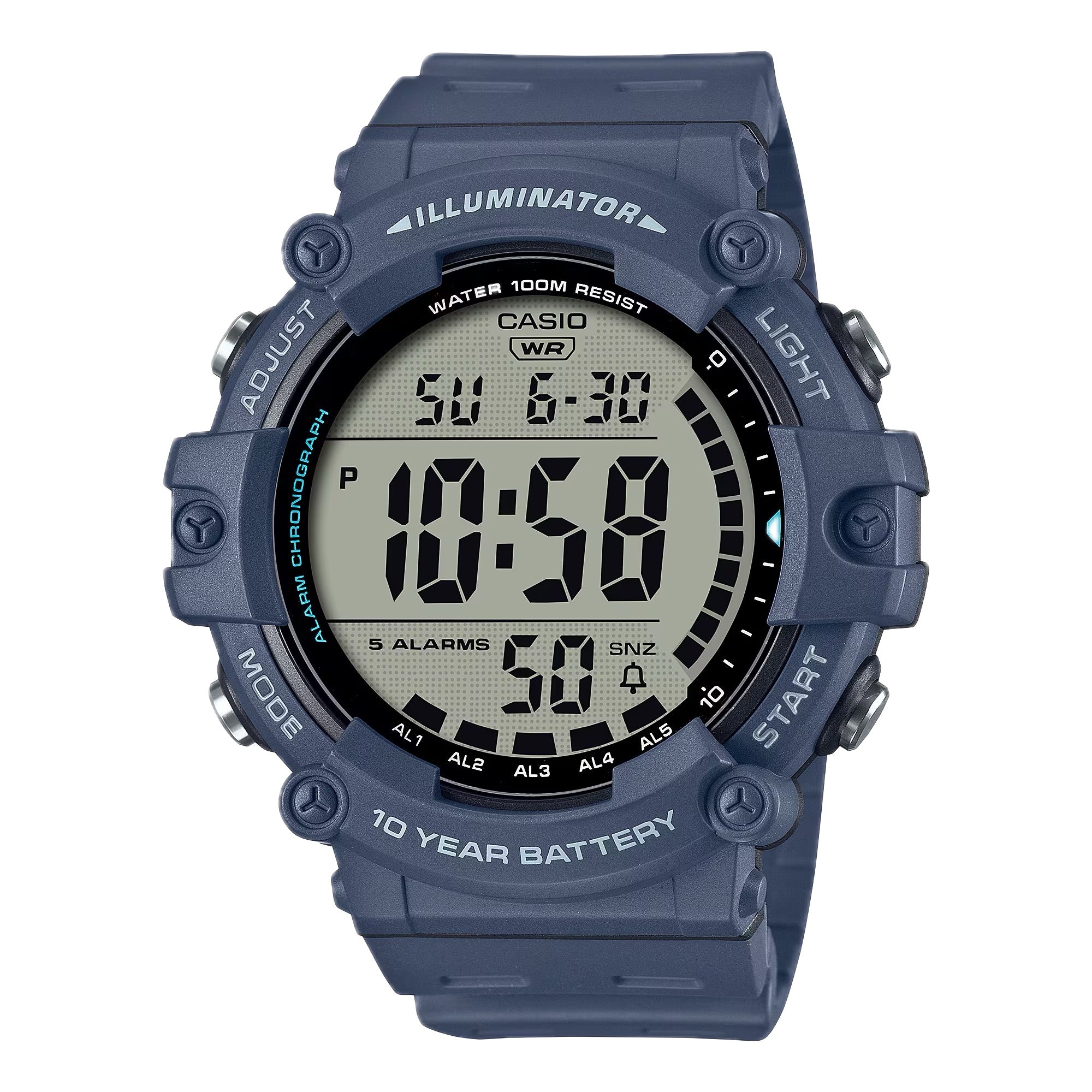 Casio Men Digital Sport Watch With Blue Strap - AE-1500WH-2AV