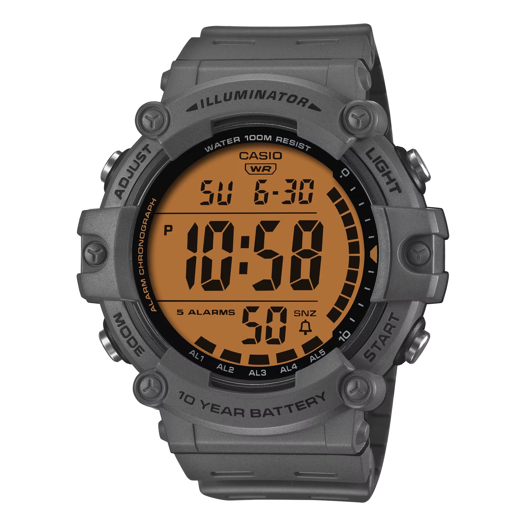 Casio Men Digital Sport Watch with Orange Dial - AE-1500WHC-8AV