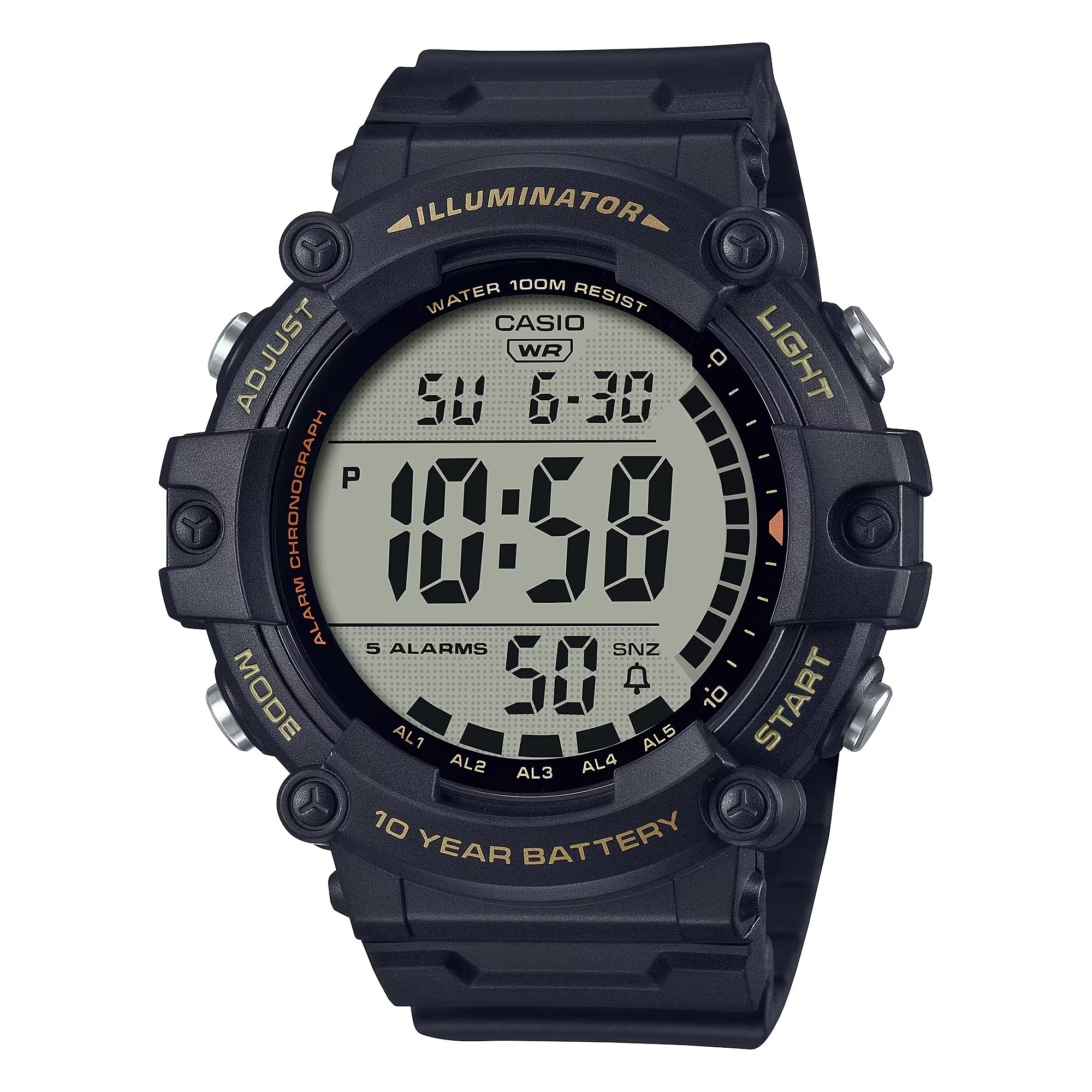 Casio Men Oversized Digital Sport Watch with Black Dial - AE-1500WHX-1AVCF