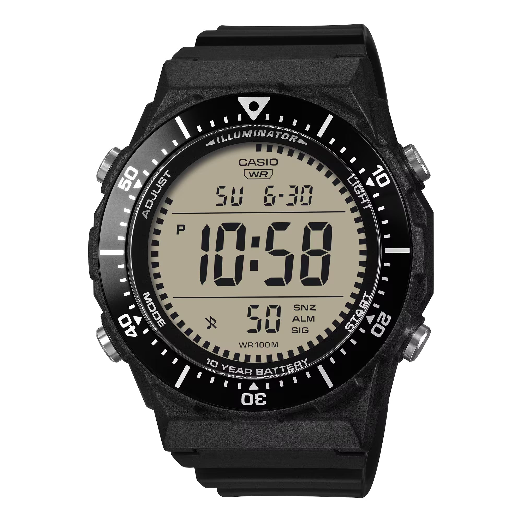 Casio Men Black Digital Watch with Gray Dial - AE-1700H-1AVCF