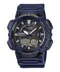 Casio Men Analog-Digital Sport Watch with Blue Dial - AEQ-110W-2AV