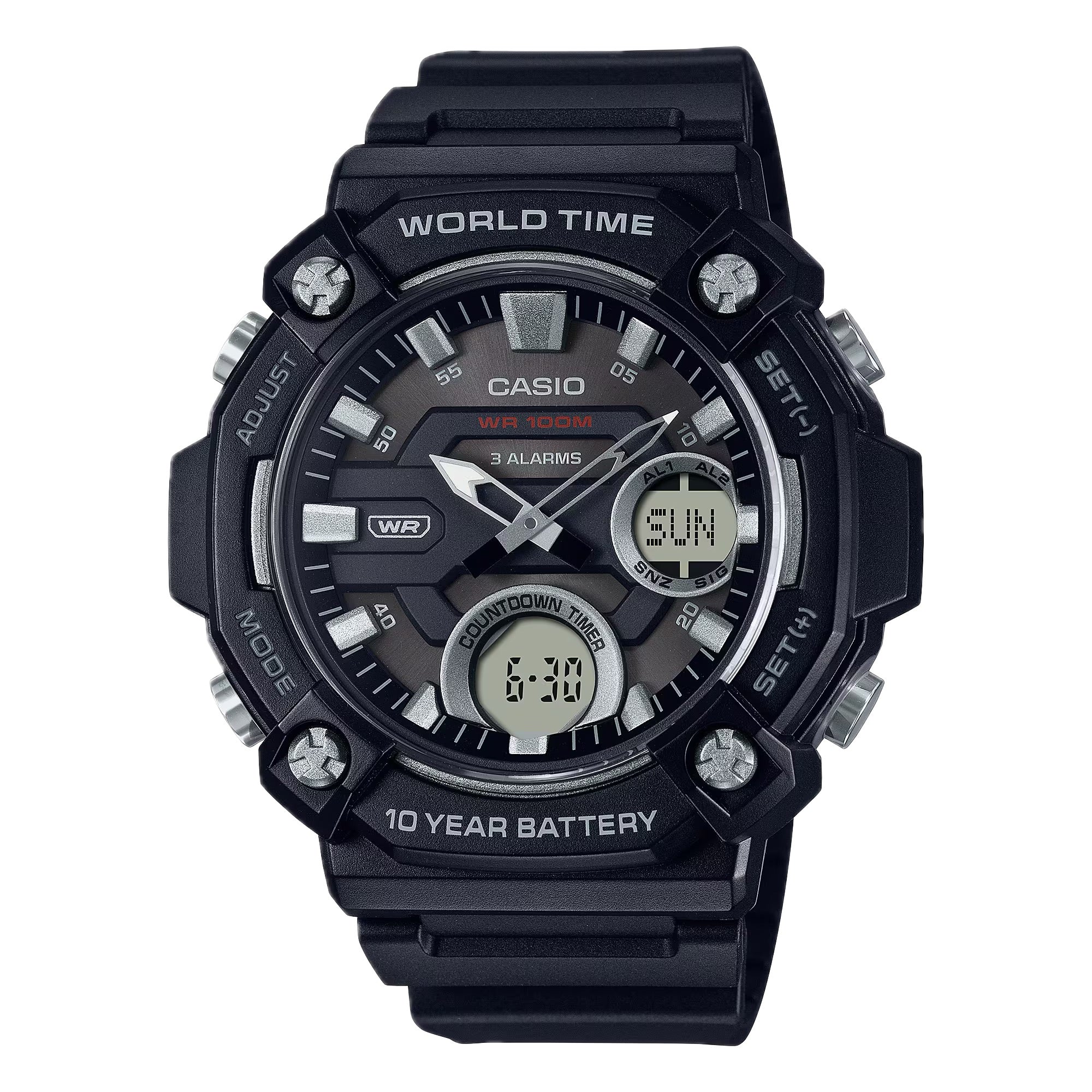 Casio Men Analog-Digital Sport Watch with Black Dial - AEQ-120W-1AVCF