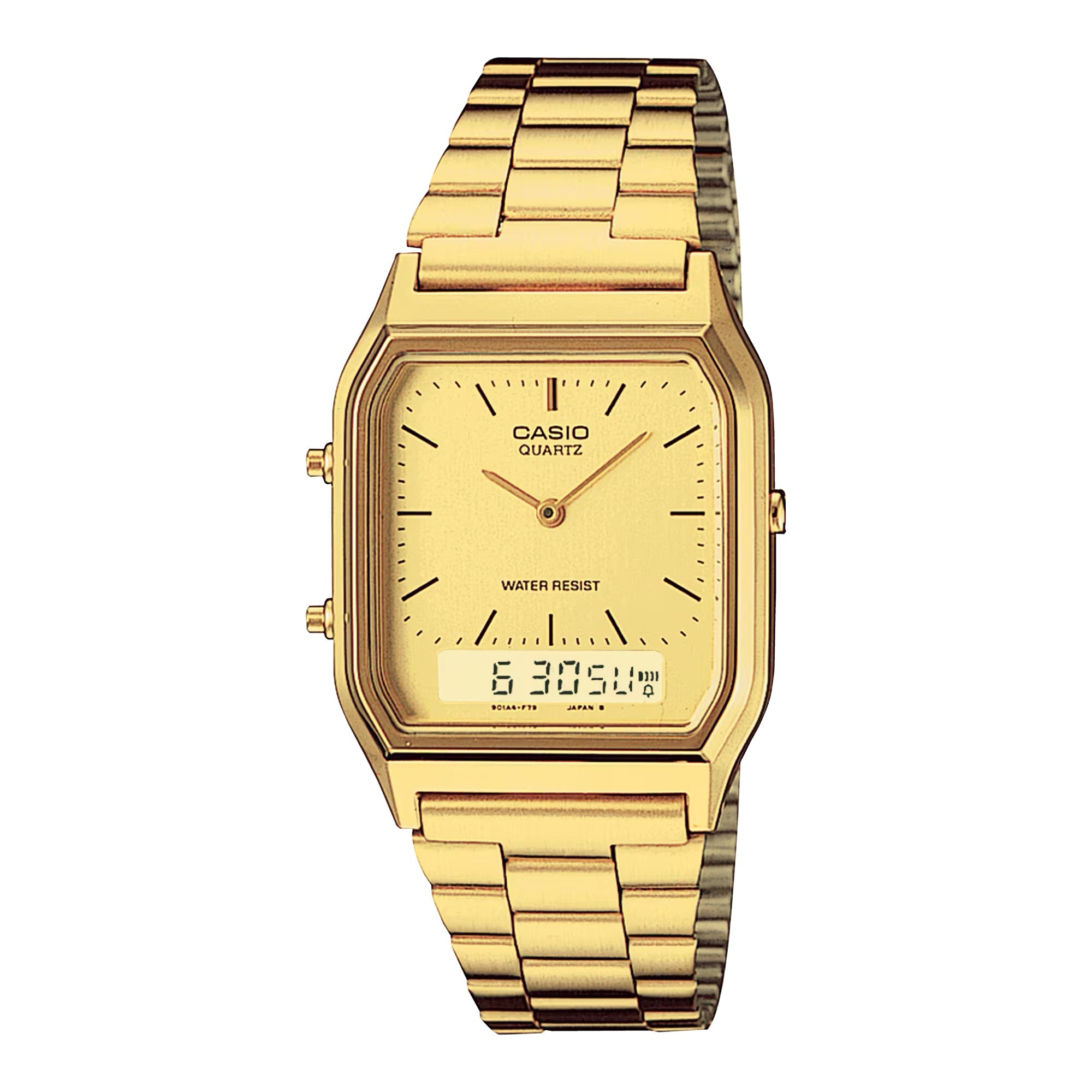 Casio Unisex Gold Analog-Digital Watch - AQ-230GA-9D
