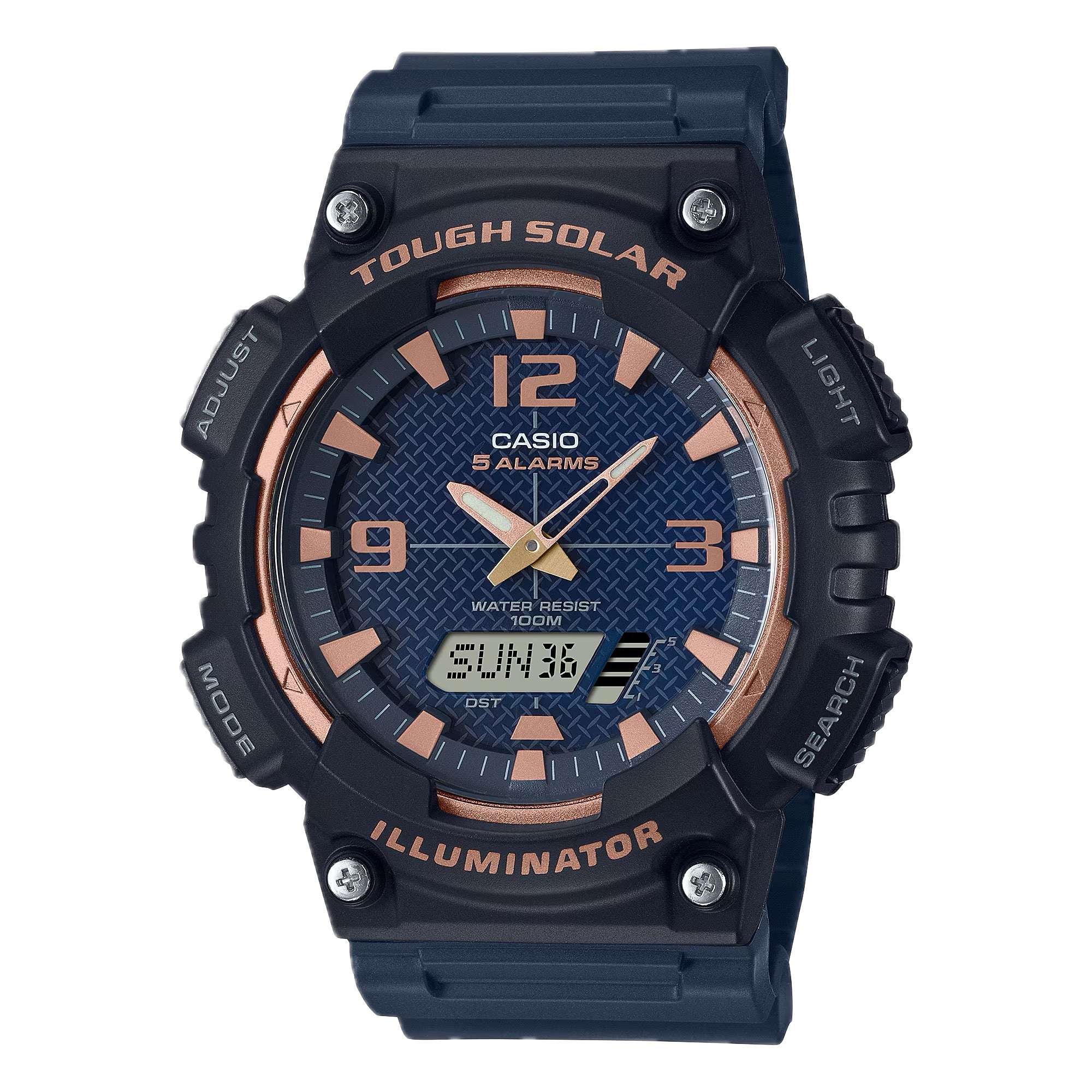 Casio Men Sport Watch with Blue and Gold Dial - AQ-S810W-2A3VCF