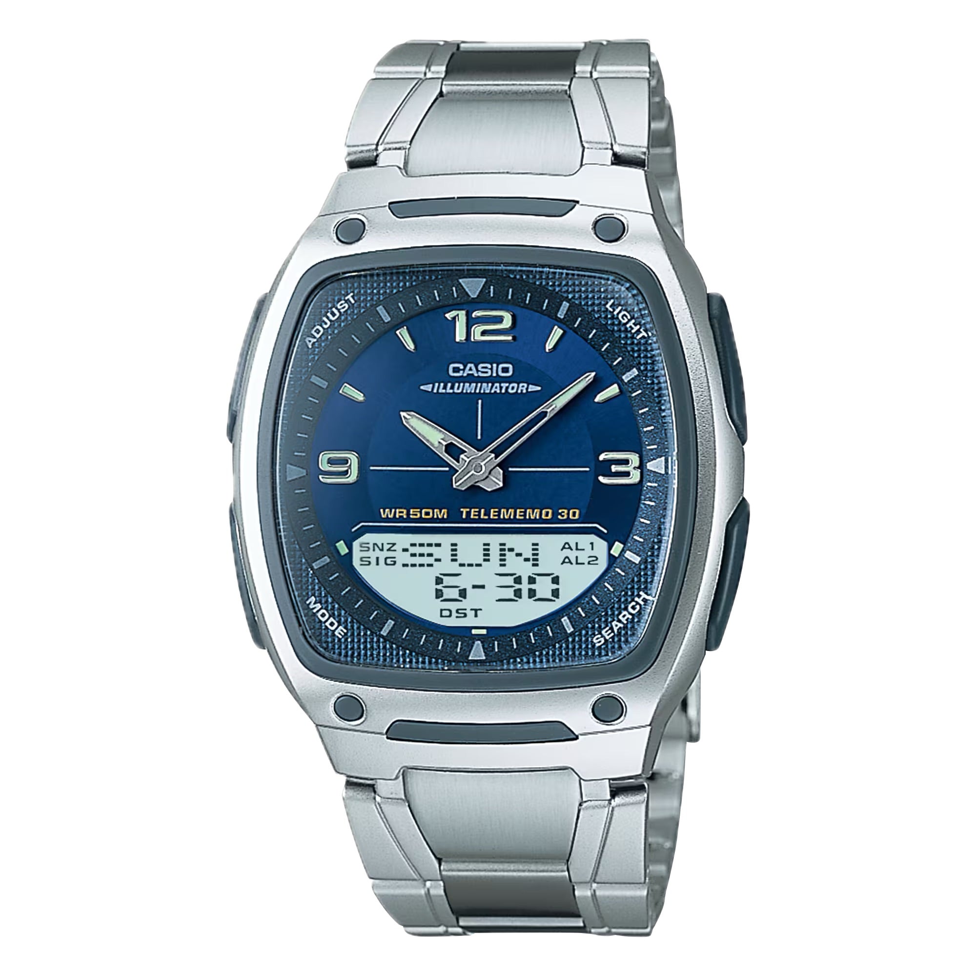 Casio Men Analog-Digital Sport Watch with Blue Dial - AW-81D-2AV
