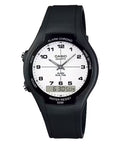 Casio Men Black Resin Analog-Digital Watch - AW-90H-7BV