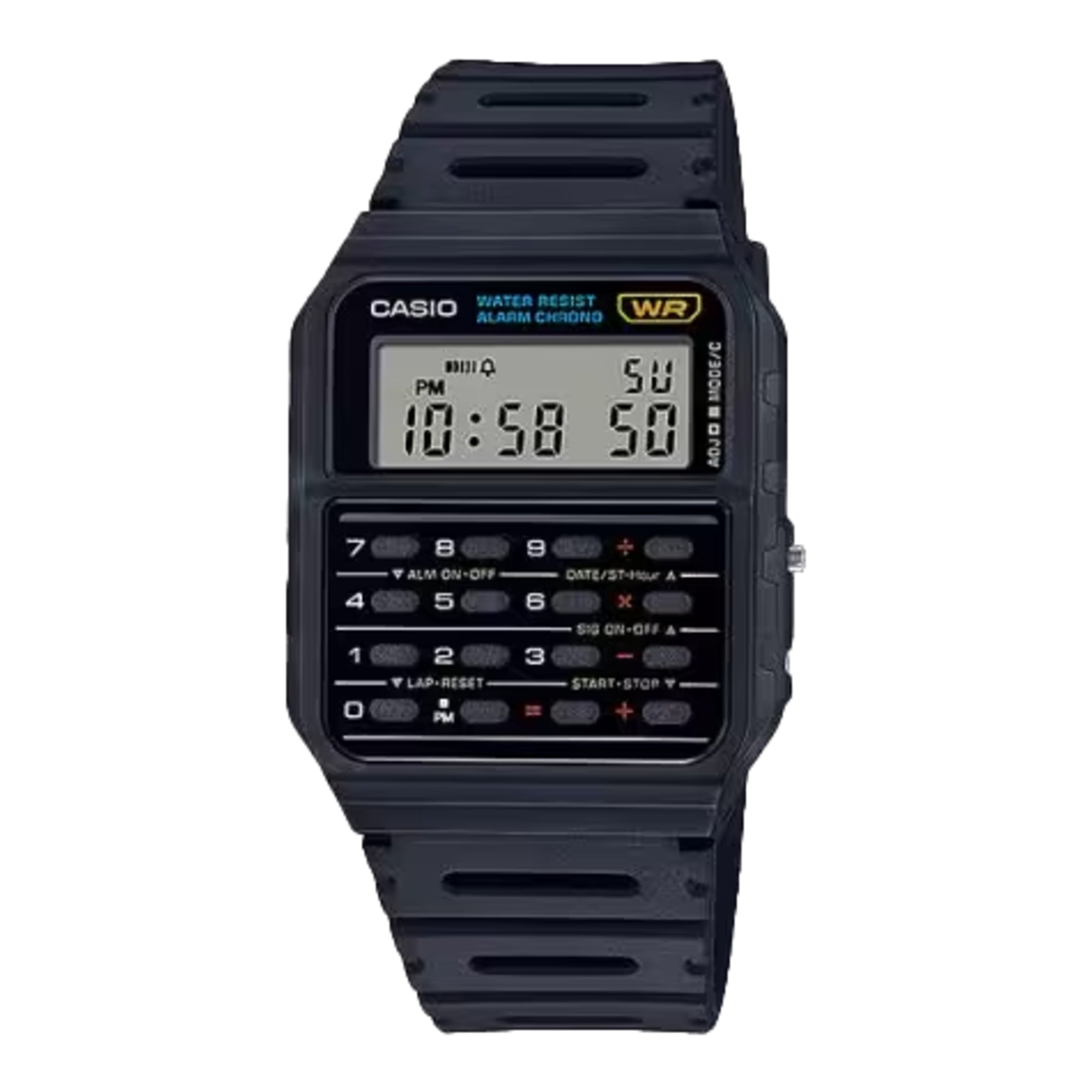 Casio Men Vintage LCD Digital Calculator Black Band - CA-53W-1Z