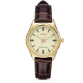 Casio Women Gold-Tone Leather Strap Analog Watch - LTP-V005GL-9AUDF