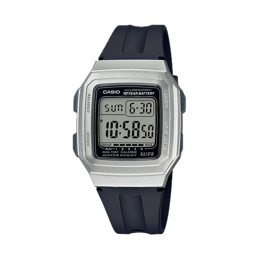 Casio Men Digital Sport Watch with White Dial - F-201WAM-7AV