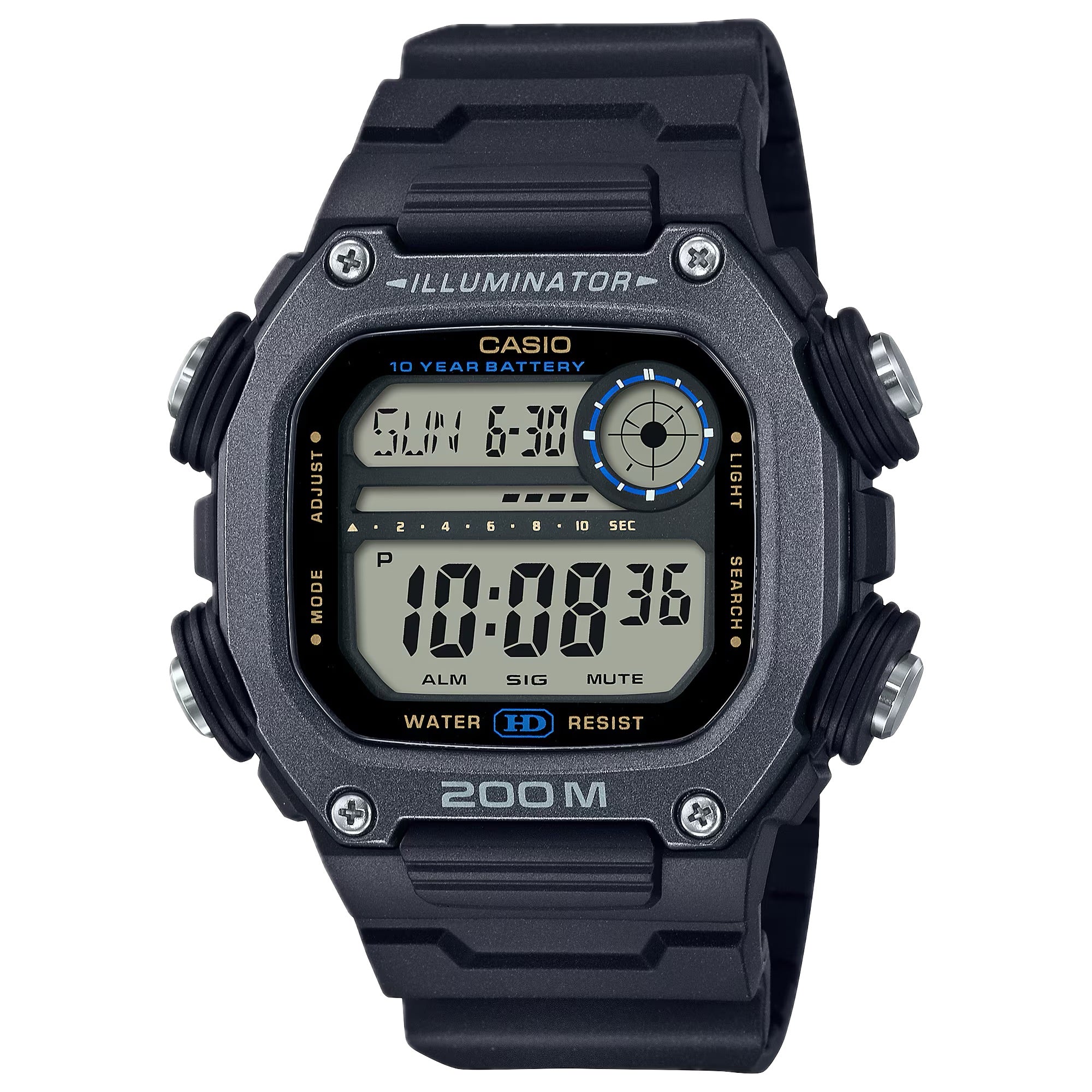 Casio Men Heavy-Duty Digital Sport Watch with Black Dial - DW-291HX-1AV