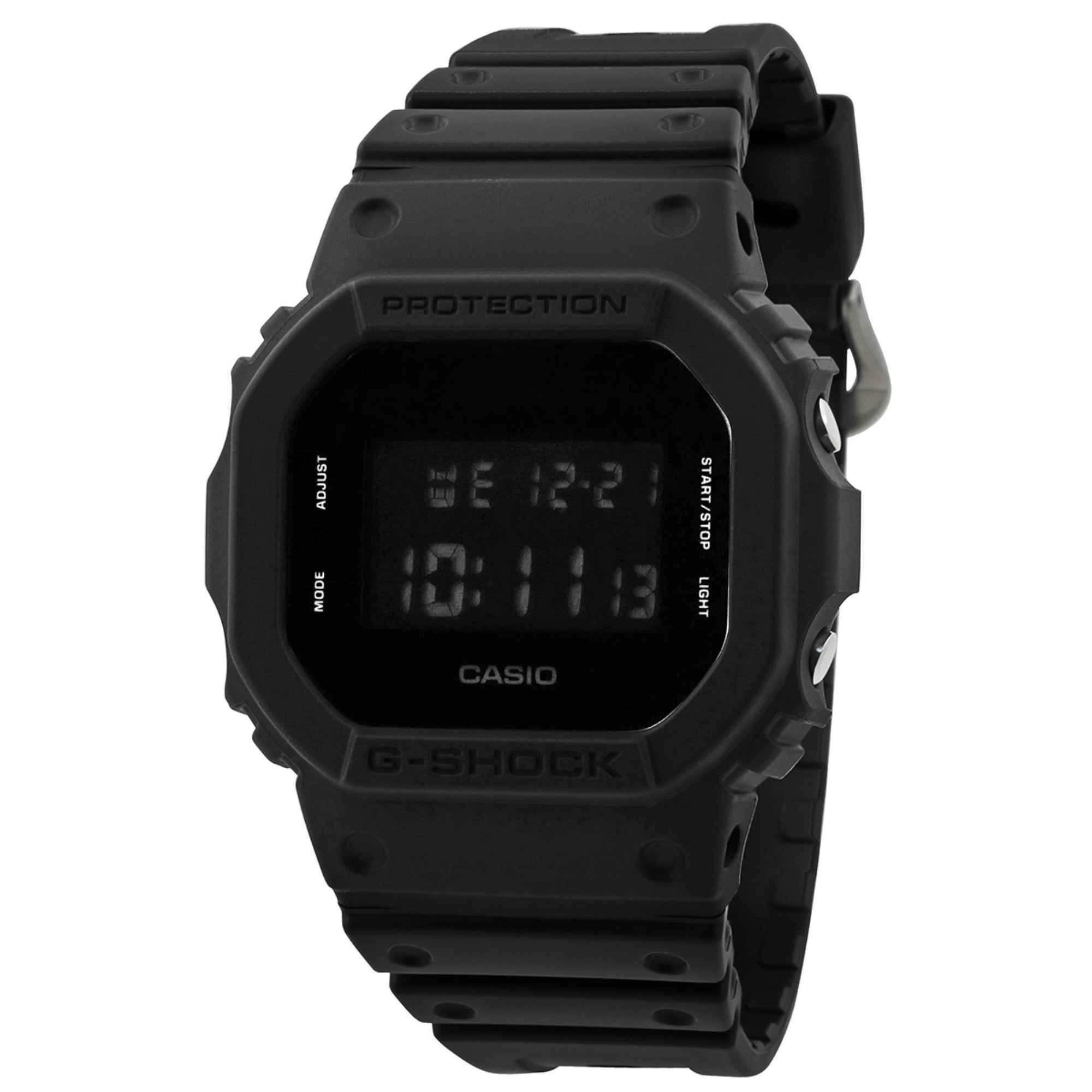 Casio G-SHOCK Men Black Dial Digital Watch Black Resin Strap - DW-5600BB-1
