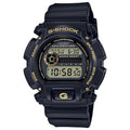 Casio G-SHOCK Men Gold Accent Digital Watch Black Resin Strap - DW-9052GBX-1A9