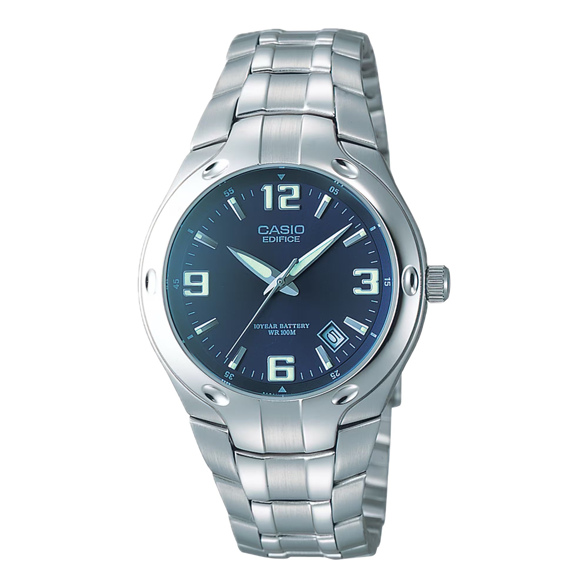 Casio Men Stainless Steel Chronograph Watch with Blue Dial - EF-106D-2AV