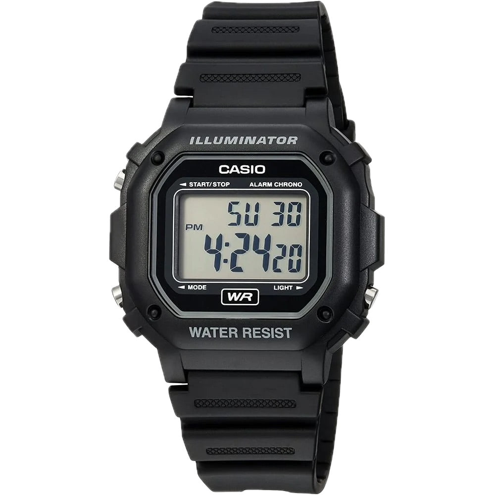 Casio Men Illuminator Digital Watch with Black Strap - F-108WH-1ACF