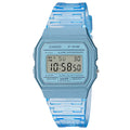 Casio Men Transparent Blue Digital Watch - F-91WS-2CF