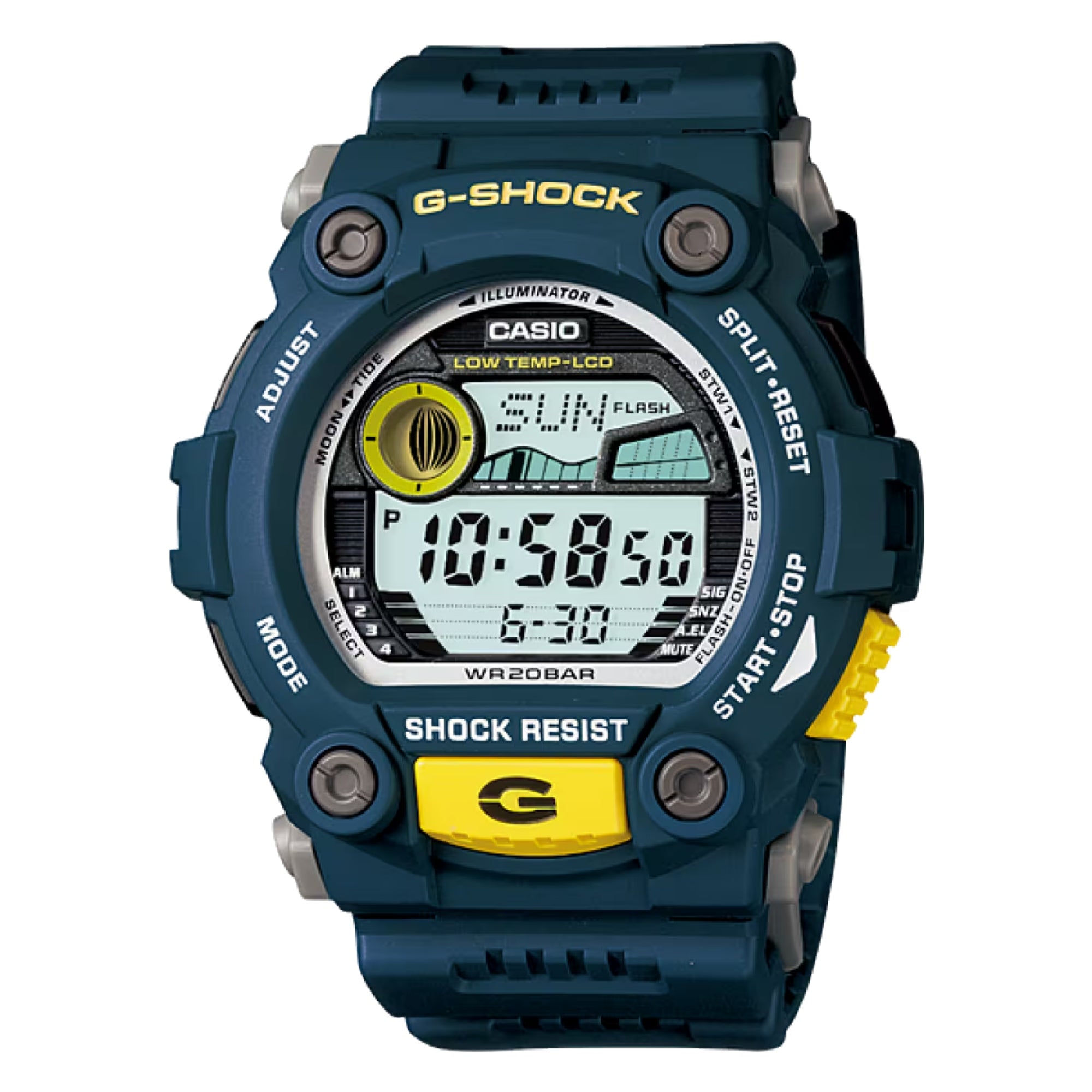 Casio G-SHOCK Men Blue Dial Digital Watch Blue Resin Strap - G-7900-2DR