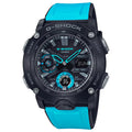 Casio G-SHOCK Men Black and Blue Accent Dial Analog/Digital Watch Blue Resin Strap - GA-2000-1A2DR