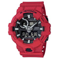 Casio G-SHOCK Men Red Dial Analog/Digital Watch Red Resin Strap - GA-700-4ADR