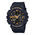 Casio G-SHOCK Men Black and Gold Dial Analog Watch Black Resin Strap - GMA-S140M-1ADR