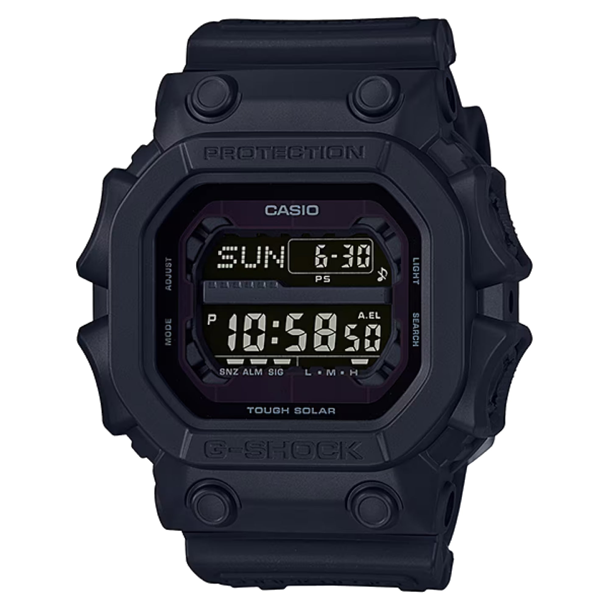 Casio G-SHOCK Men Black Dial Digital Watch Black Resin Strap Solar Powered King of G - GX-56BB-1DR
