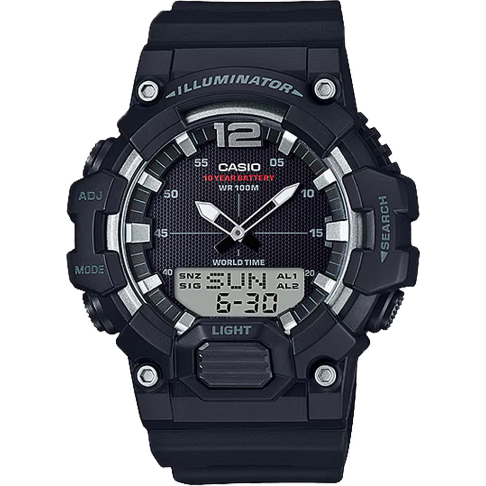 Casio Men Heavy-Duty Analog-Digital Watch with Black Dial - HDC-700-1AV