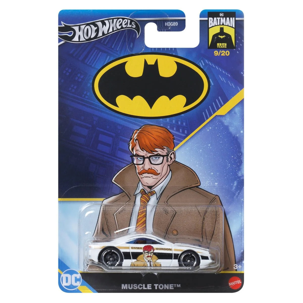 Hot Wheels Batman Themed Ast Muscle Tone White