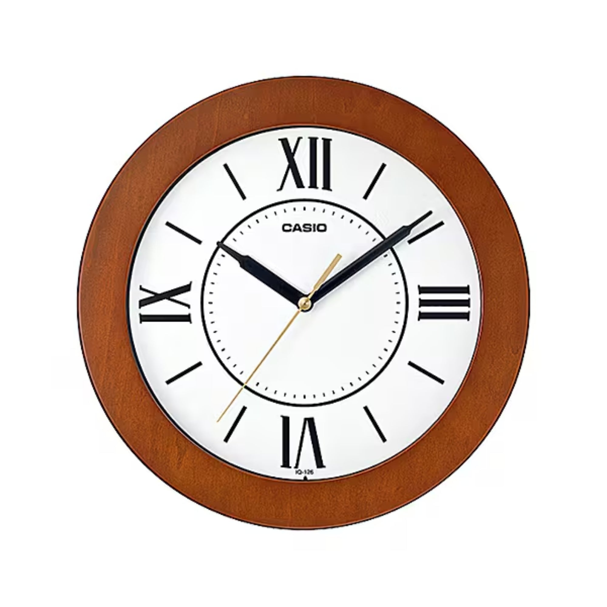 Casio Analog Wall Clock Brown Dial Quiet Sweep - IQ-126-5B