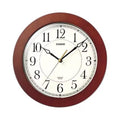 Casio Analog Wall Clock Brown Dial Quiet Sweep - IQ-126-5DF