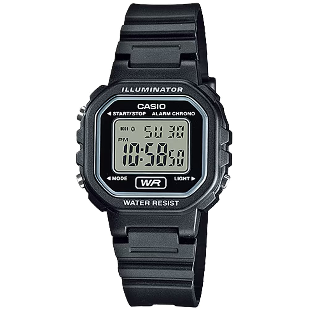 Casio Women Illuminator Digital Watch with Black Resin Band - LA-20WH-1A
