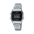Casio Women Silver Digital Watch with Black Frame - LA-680WA-1BDF