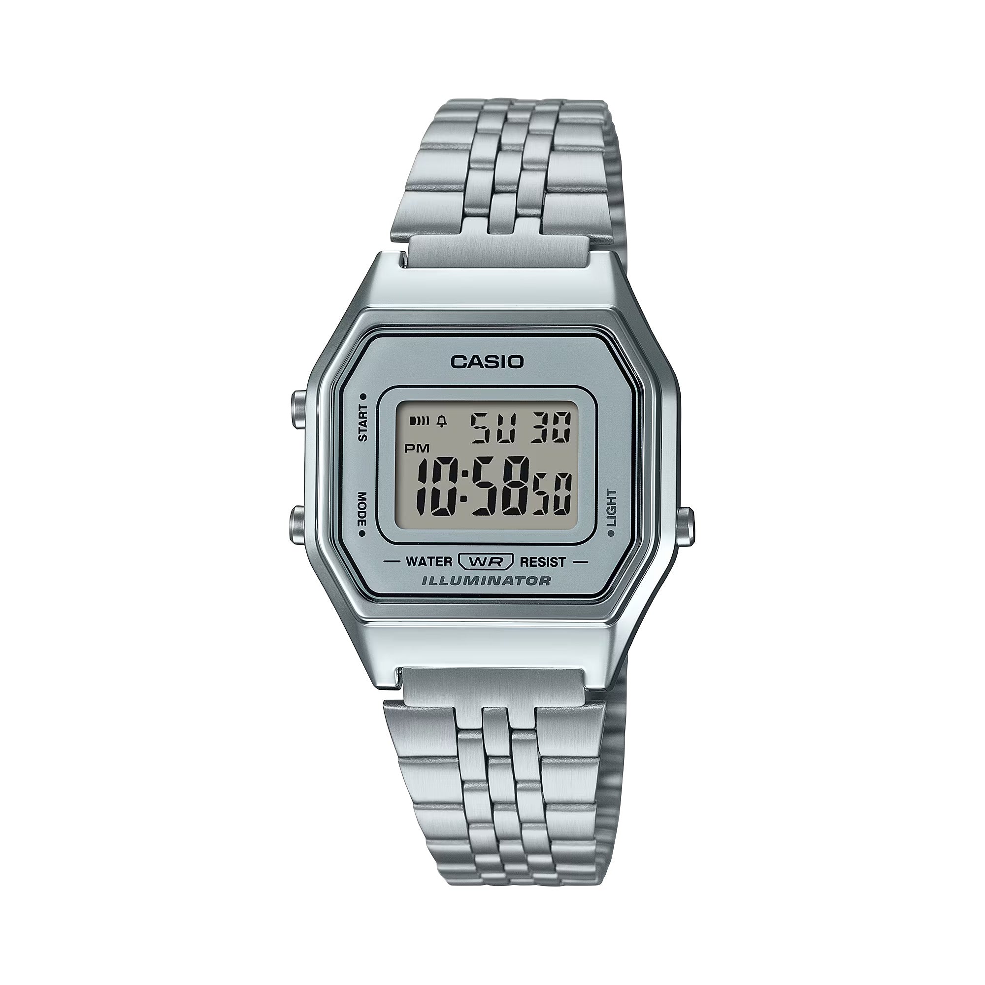 Casio Women Silver Digital Watch with Light Dial - LA-680WA-7DF