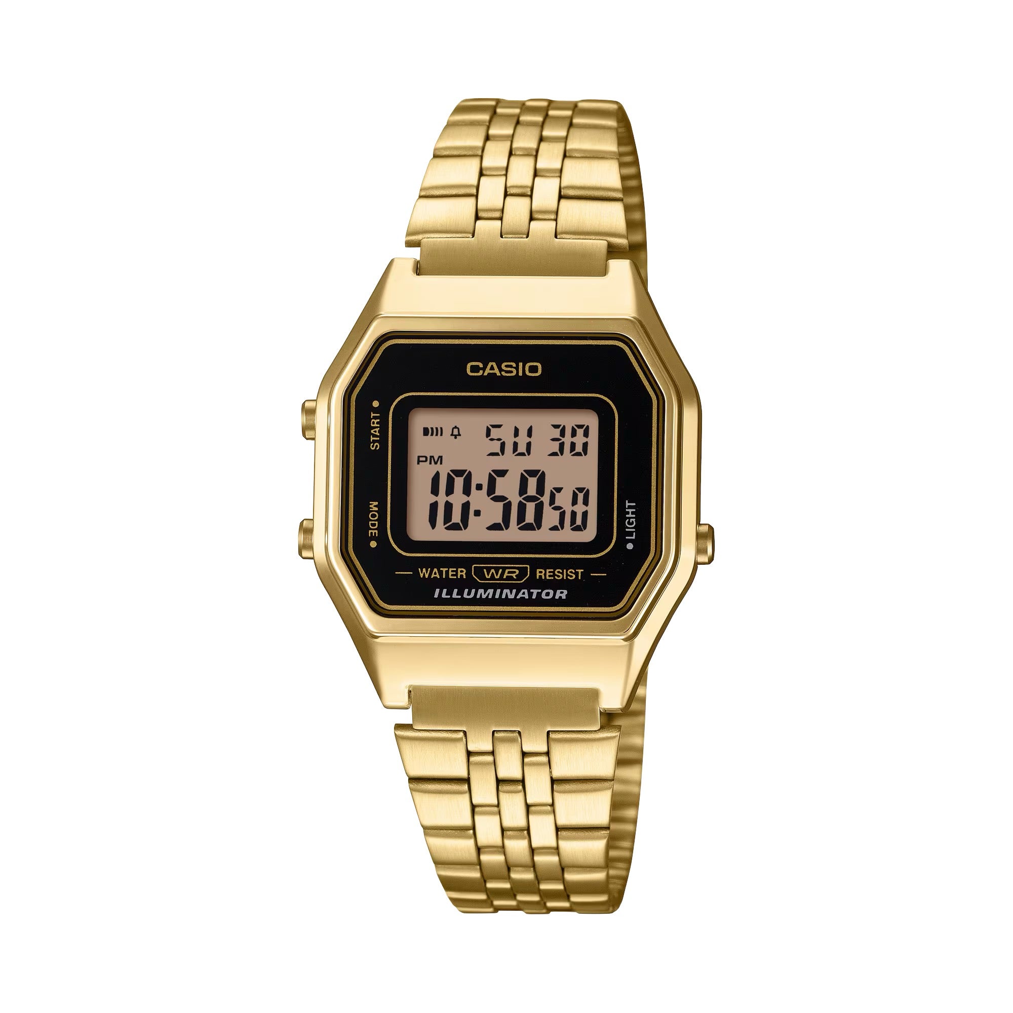 Casio Women Gold Digital Watch with Black Face - LA-680WGA-1DF