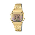 Casio Women Digital Gold Watch with Floral Accent - LA-680WGA-4CDF
