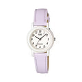 Casio Women White Dial Pink Leather Strap Watch - LQ-139L-6B
